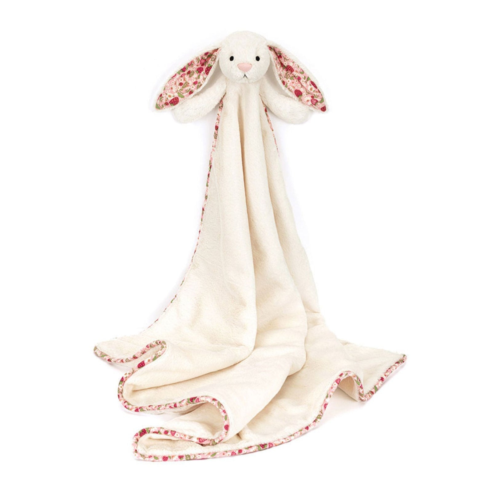 Jellycat Blossom Cream Bunny 'Berry' Blankie 56cm