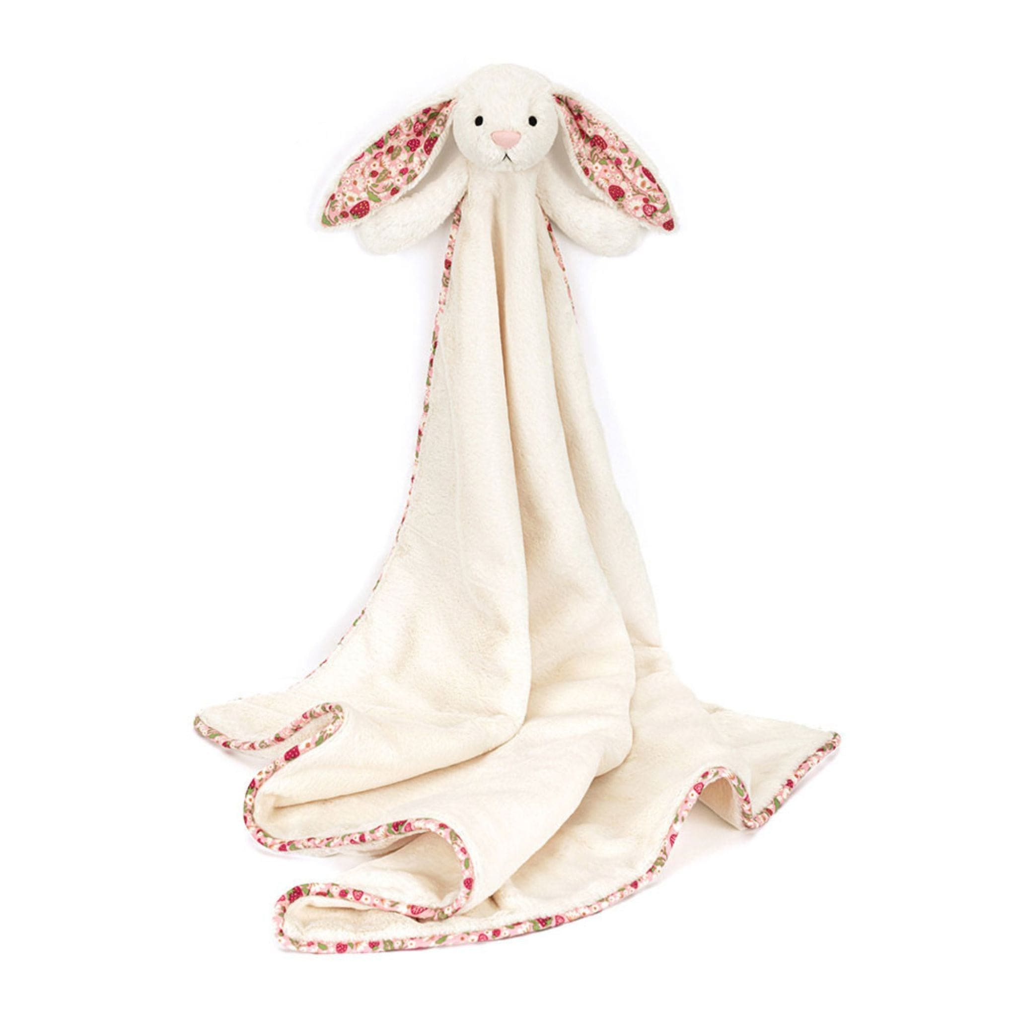 Jellycat Blossom Cream Bunny 'Berry' Blankie 56cm