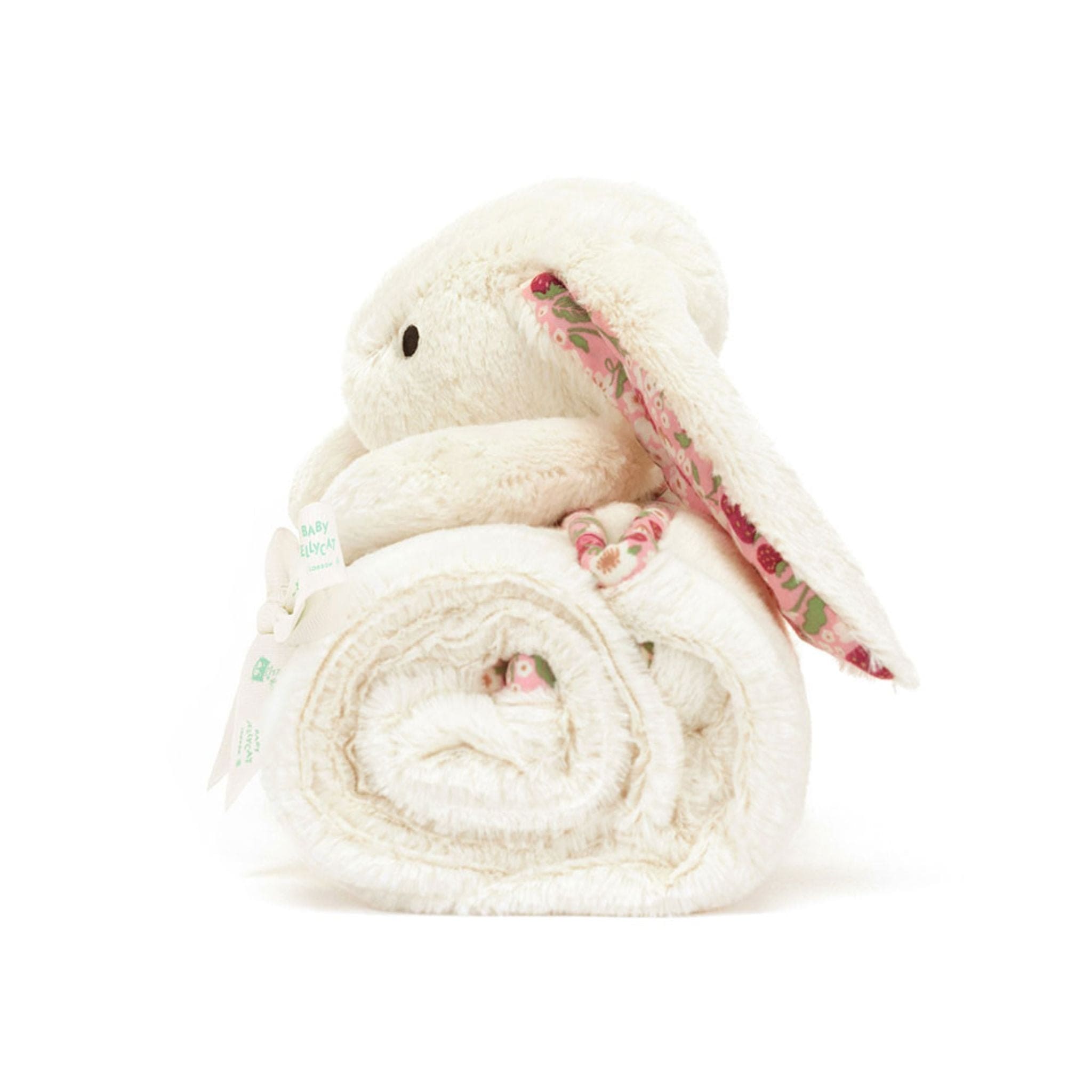 Jellycat Blossom Cream Bunny 'Berry' Blankie 56cm