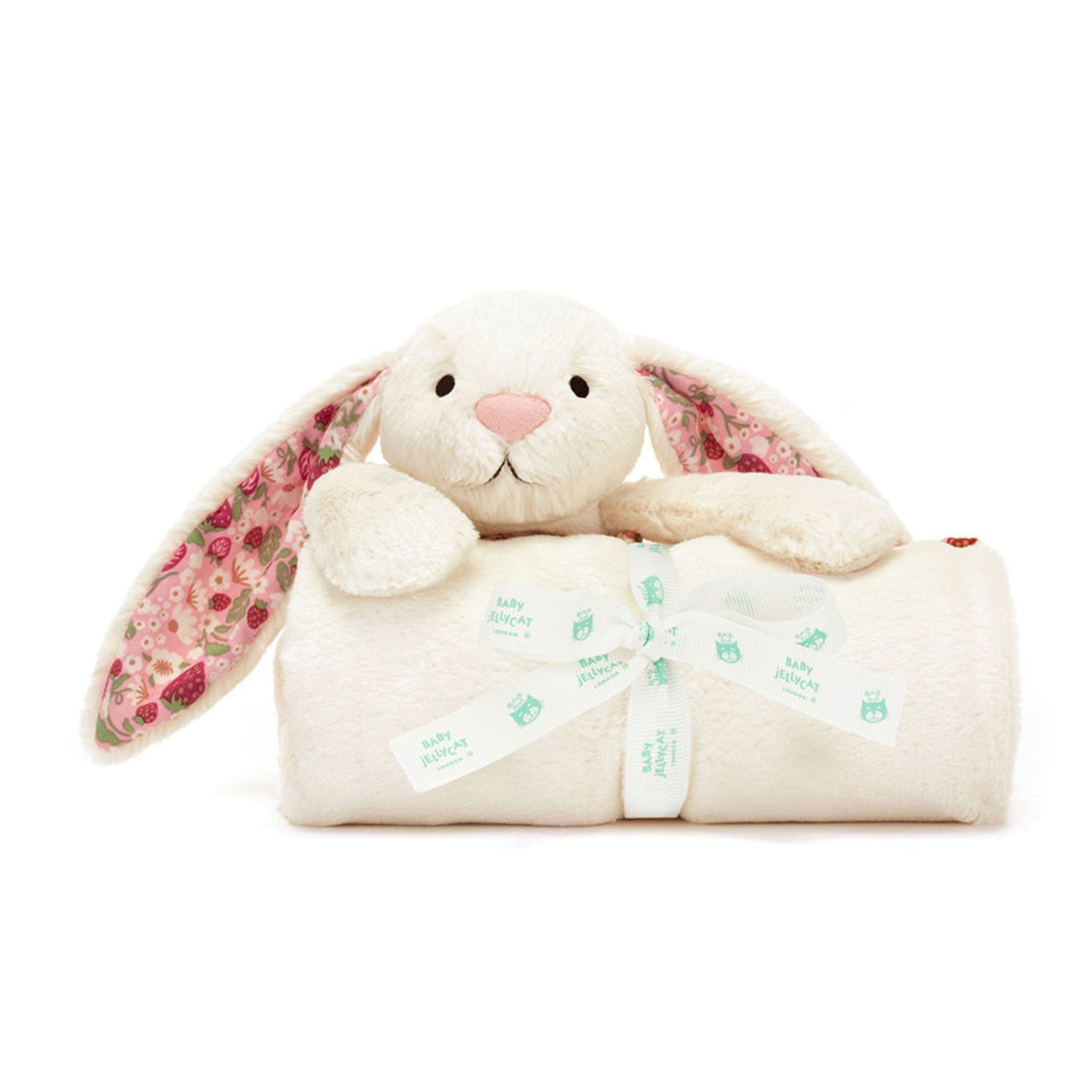 Jellycat Blossom Cream Bunny 'Berry' Blankie 56cm