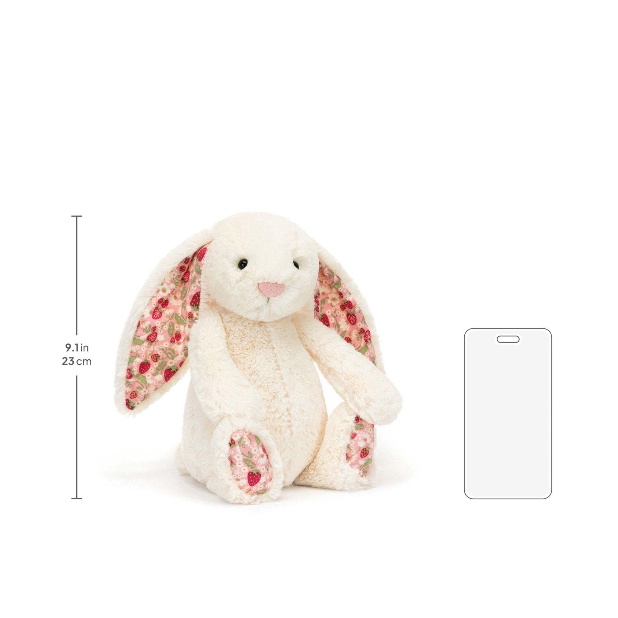 Jellycat Blossom Cream Bunny 'Berry' medium soft toy 31cm