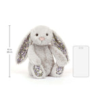 Jellycat Blossom Silver Bunny 'Bloom' medium soft toy 31cm