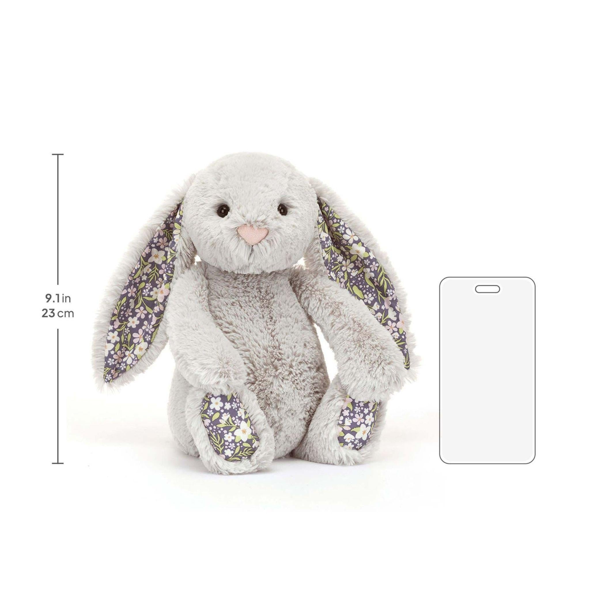 Jellycat Blossom Silver Bunny 'Bloom' medium soft toy 31cm