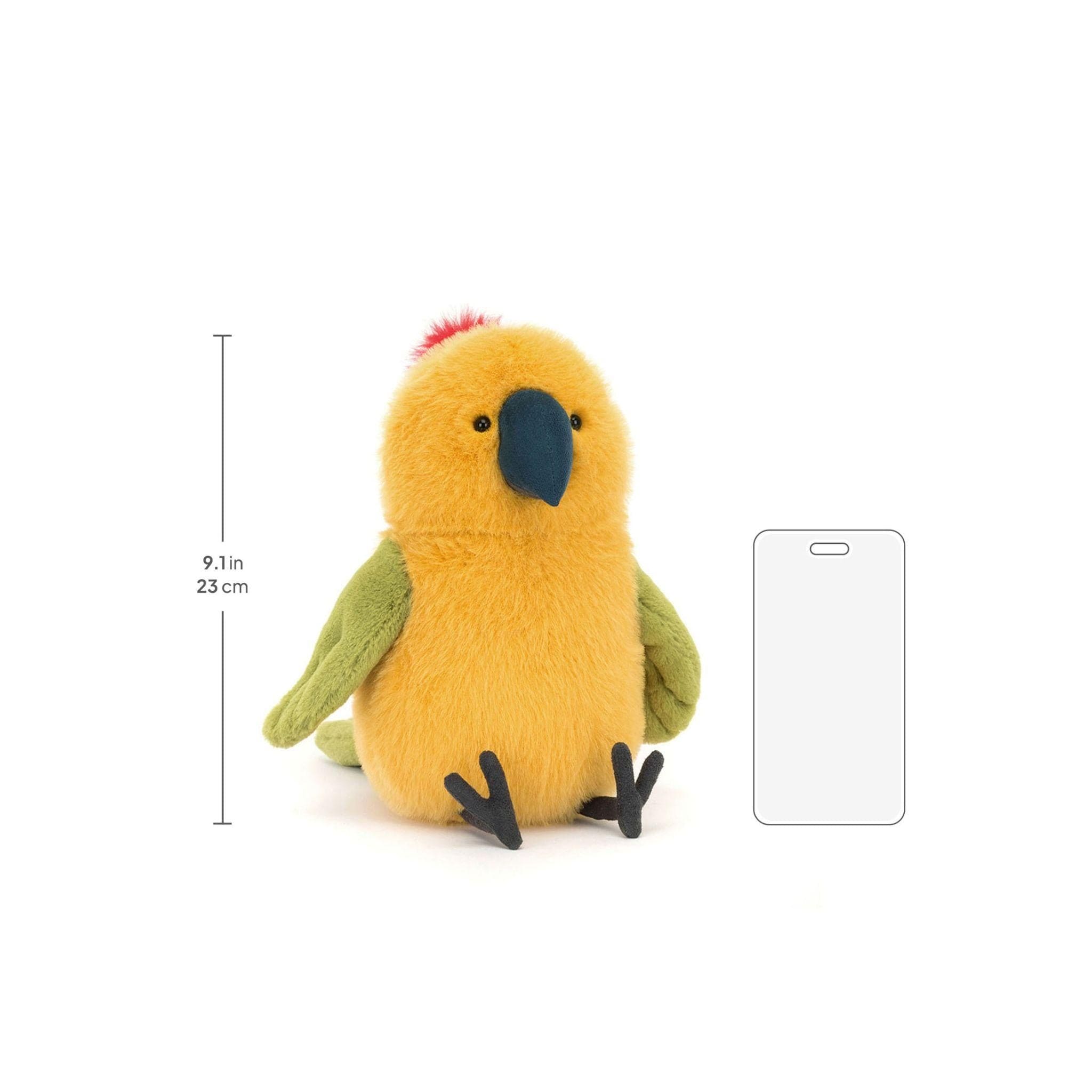Jellycat Budgeby Parrot soft toy 26cm