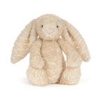 Front view of Jellycat Franilla Luxe Bunny showing long floppy plush bunny ears.