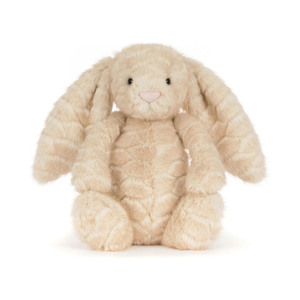 Front view of Jellycat Franilla Luxe Bunny showing ultra soft cuddly bunny texture.