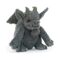 Jellycat Growlston Gargoyle showing soft grey fuzzy texture.