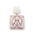 Jellycat If I Were A Bunny Board Book featuring a soft pink blush bunny on the cover with colourful illustrations and tactile feely panels on thick durable pages.