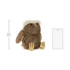 Scale reference of Jellycat Tawoola Owl next to measuring height reference.