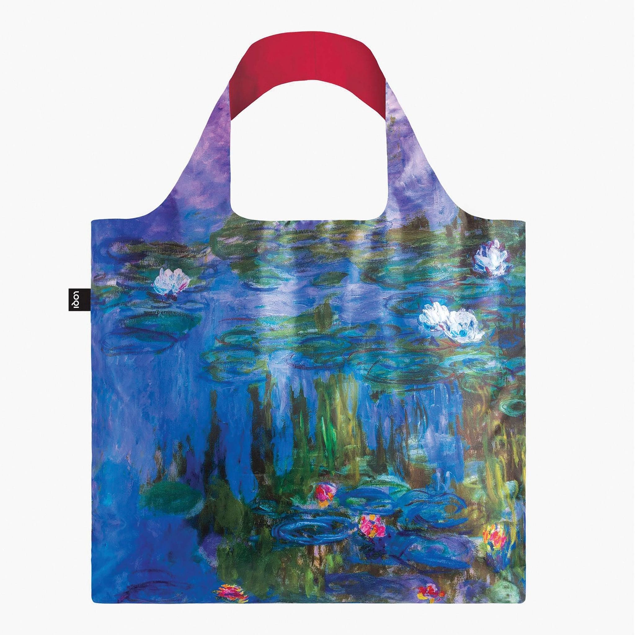 LOQI CLAUDE MONET Water Lilies Neon Recycled Tote Bag