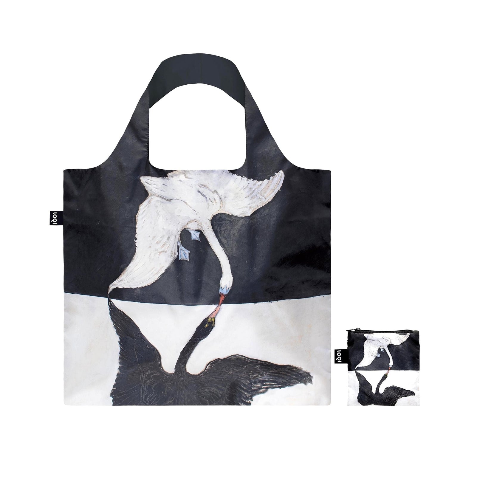 LOQI Hilma af Klint The Swan Recycled Bag | Abstract Art Tote