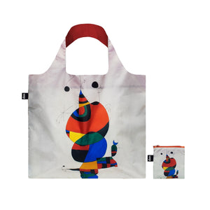 LOQI JOAN MIRO Woman, Bird and Star Recycled Tote Bag