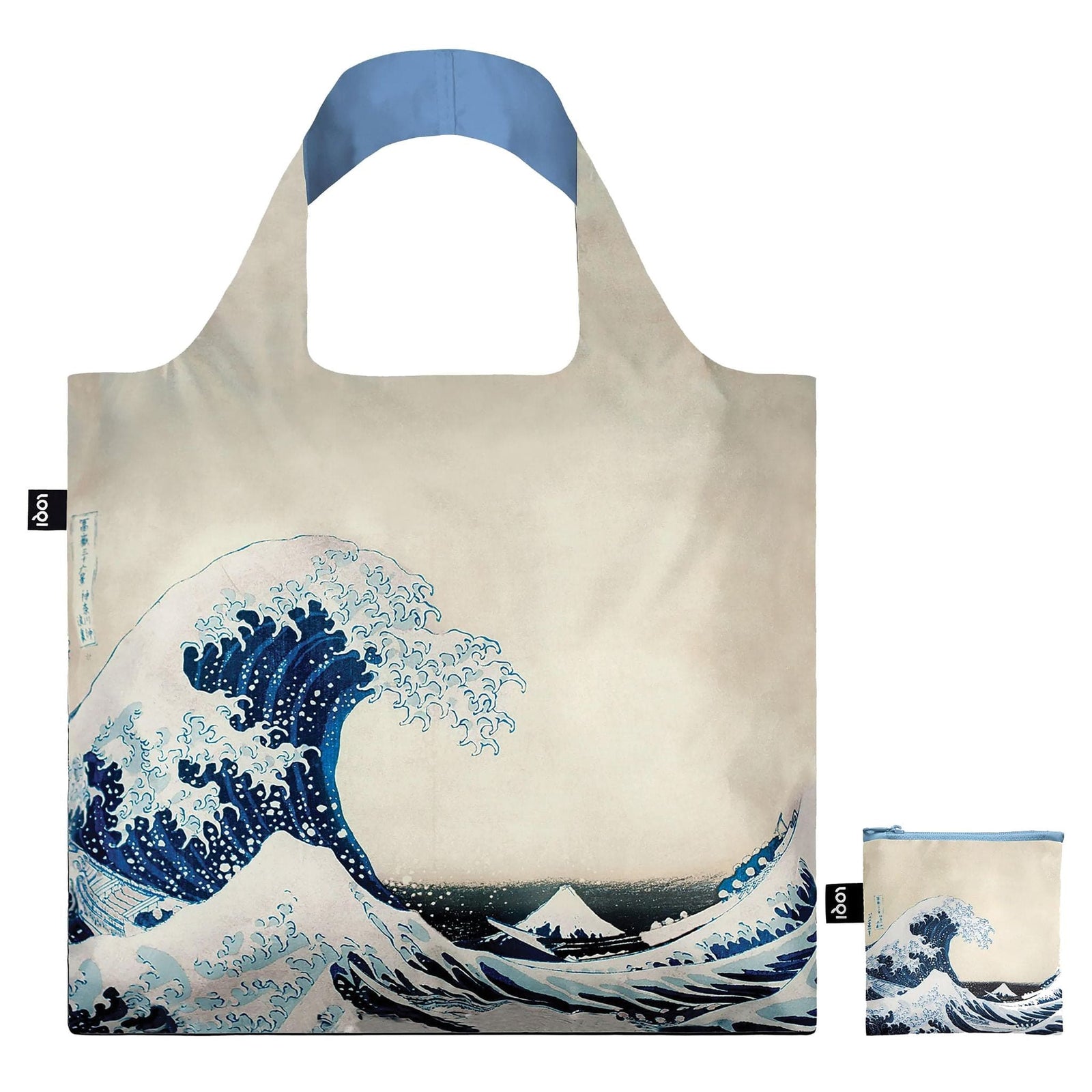 LOQI Hokusai The Great Wave Recycled Bag | Iconic Foldable Shopper