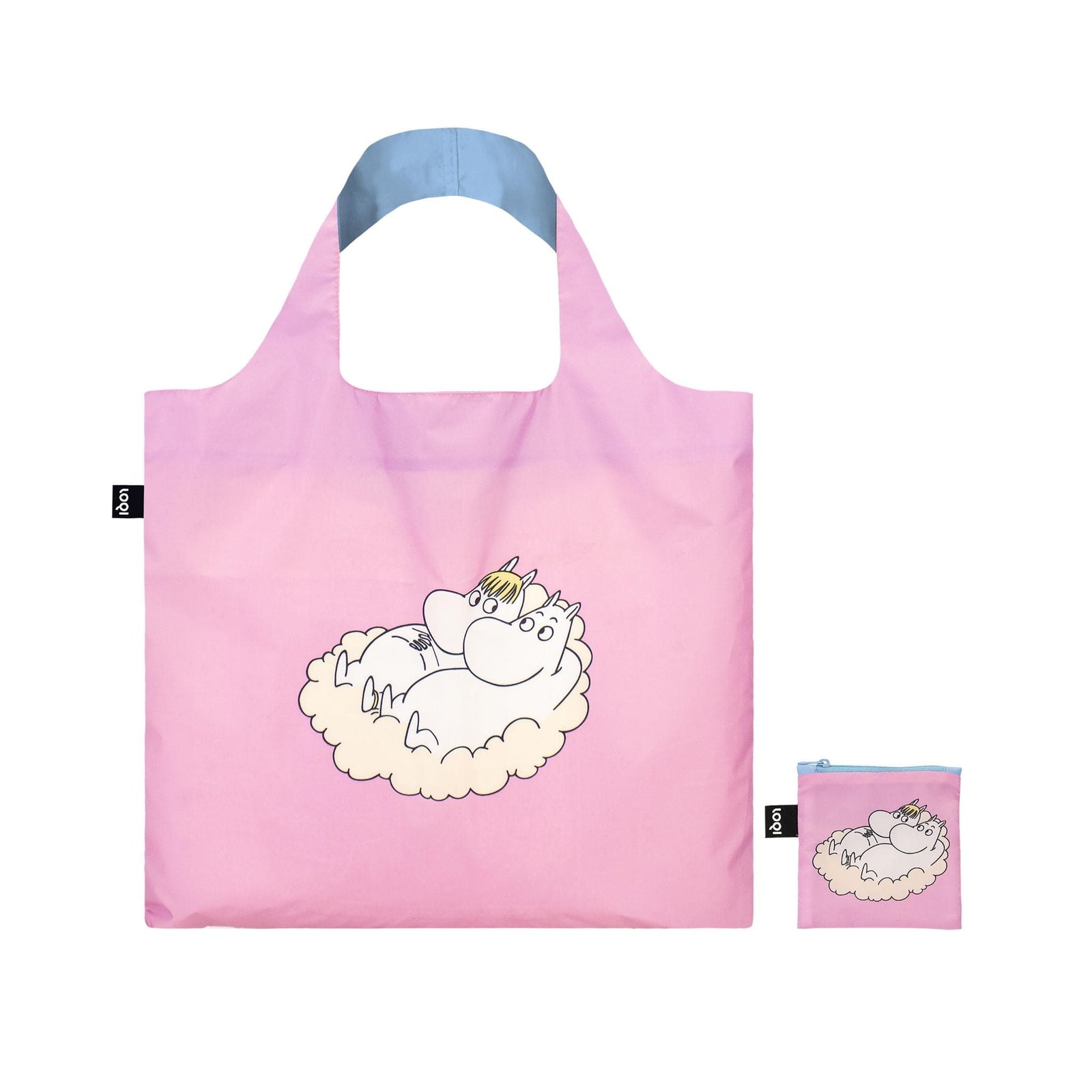 LOQI Moomin Cloud Recycled Bag | Foldable Travel Shopper