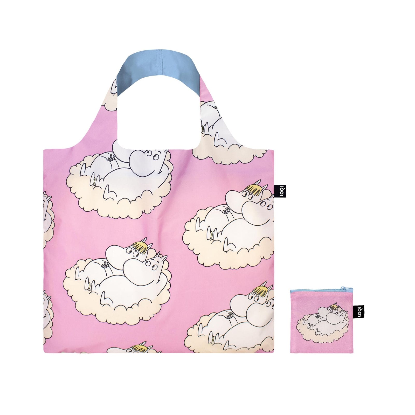 LOQI Moomin Cloud Recycled Bag | Foldable Travel Shopper