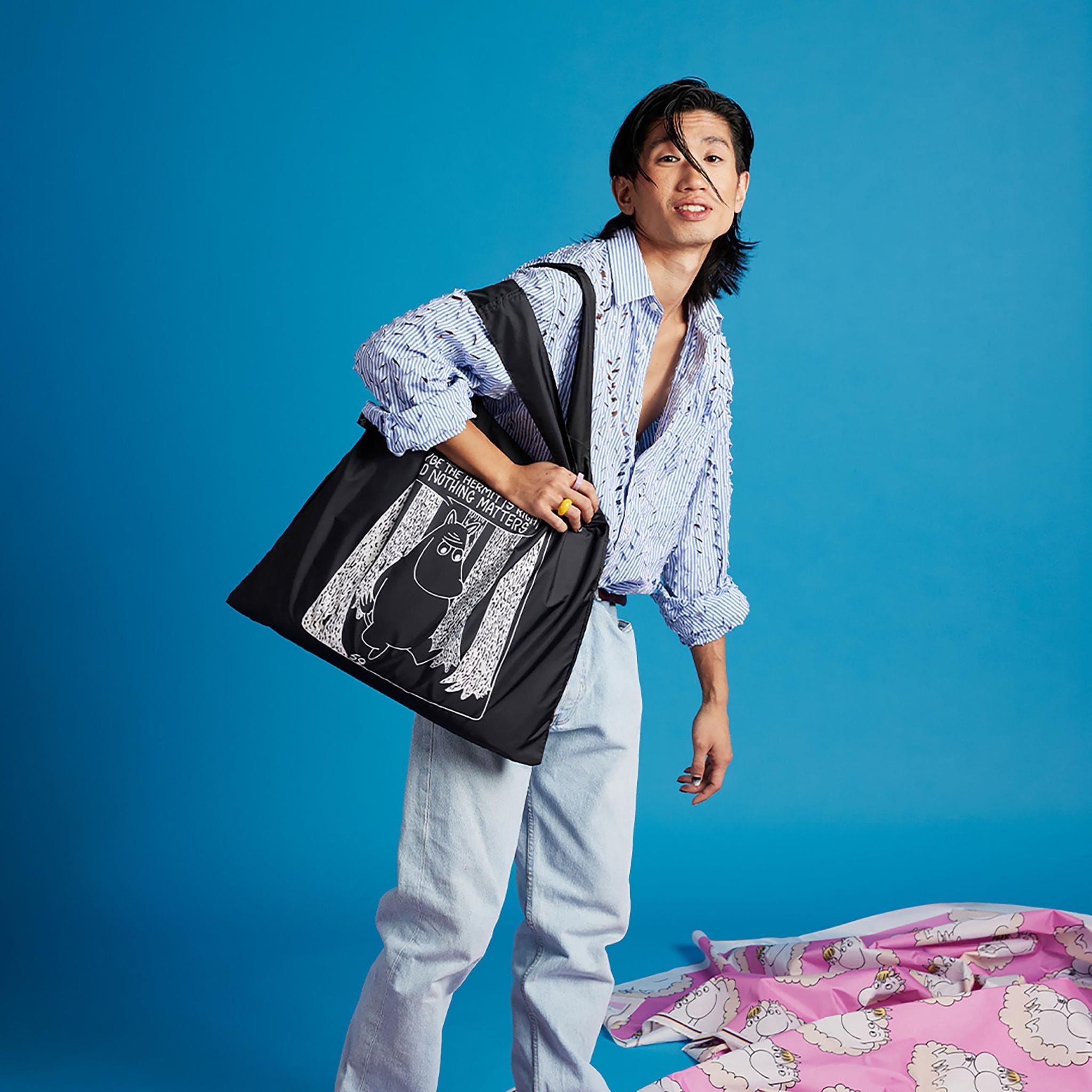 LOQI MOOMIN Comic Adventures Recycled Tote Bag