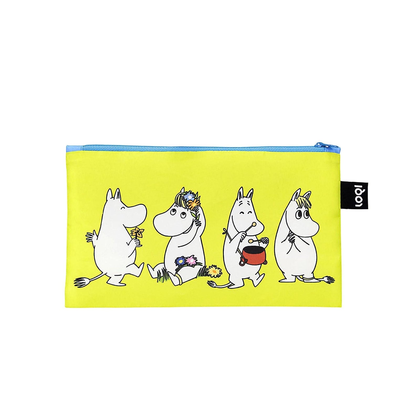 LOQI Moomin Togetherness Recycled Zip Pockets | Set of 3 Travel Organisers