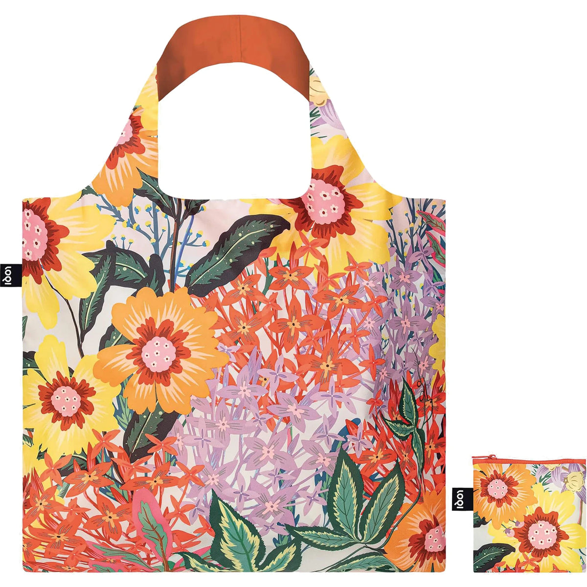 LOQI Pomme Chan Thai Floral Reusable Bag 50cm