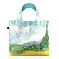 LOQI Van Gogh Wheat Field with Cypresses Recycled Bag | Foldable Art Tote