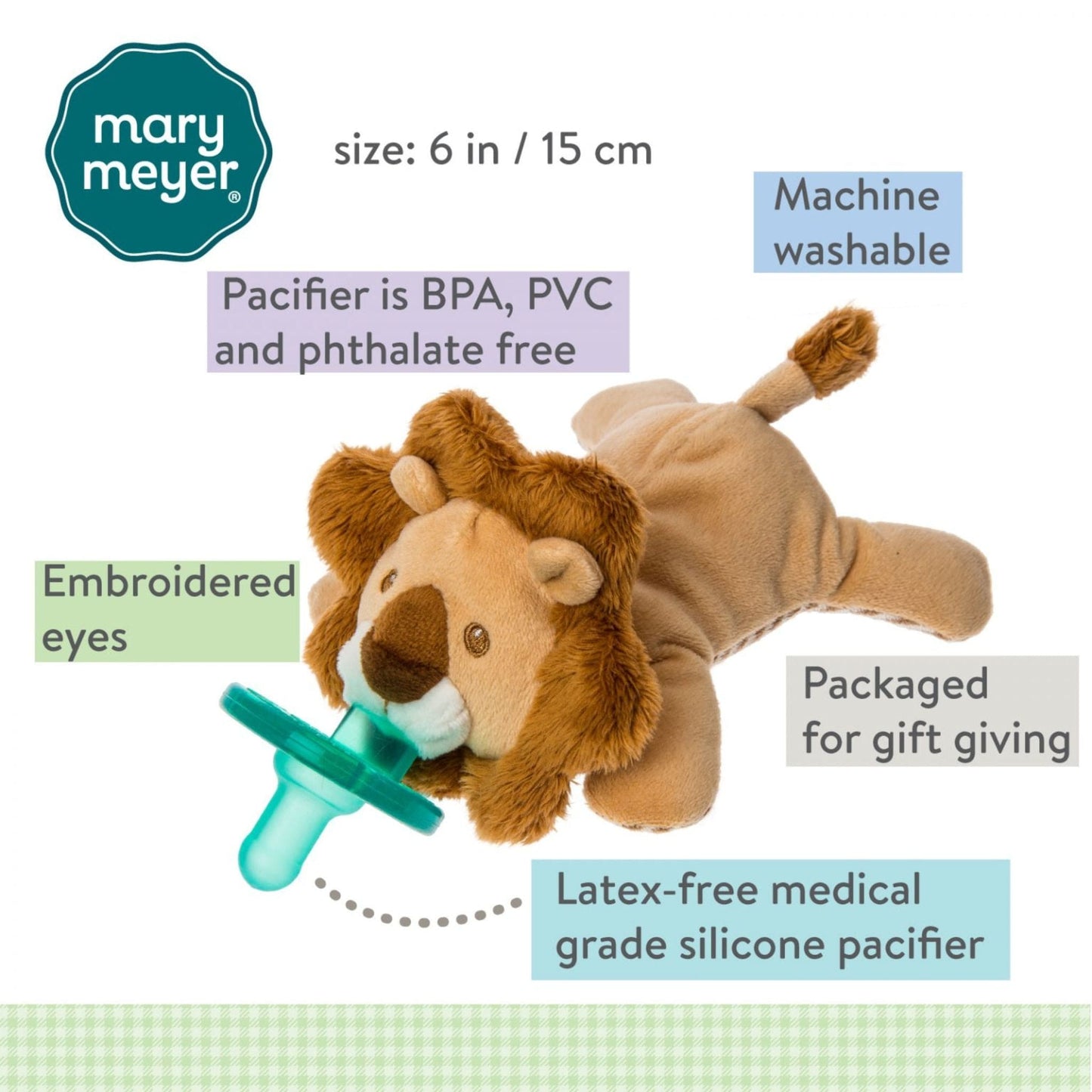 Mary Meyer Afrique Lion WubbaNub Pacifier
