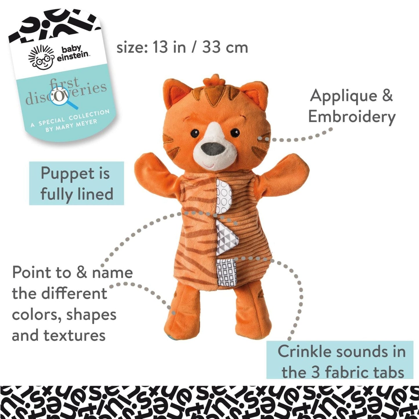 Mary Meyer Baby Einstein Tinker The Tiger Puppet Pal