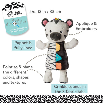 Mary Meyer Baby Einstein Zen The Zebra Puppet Pal