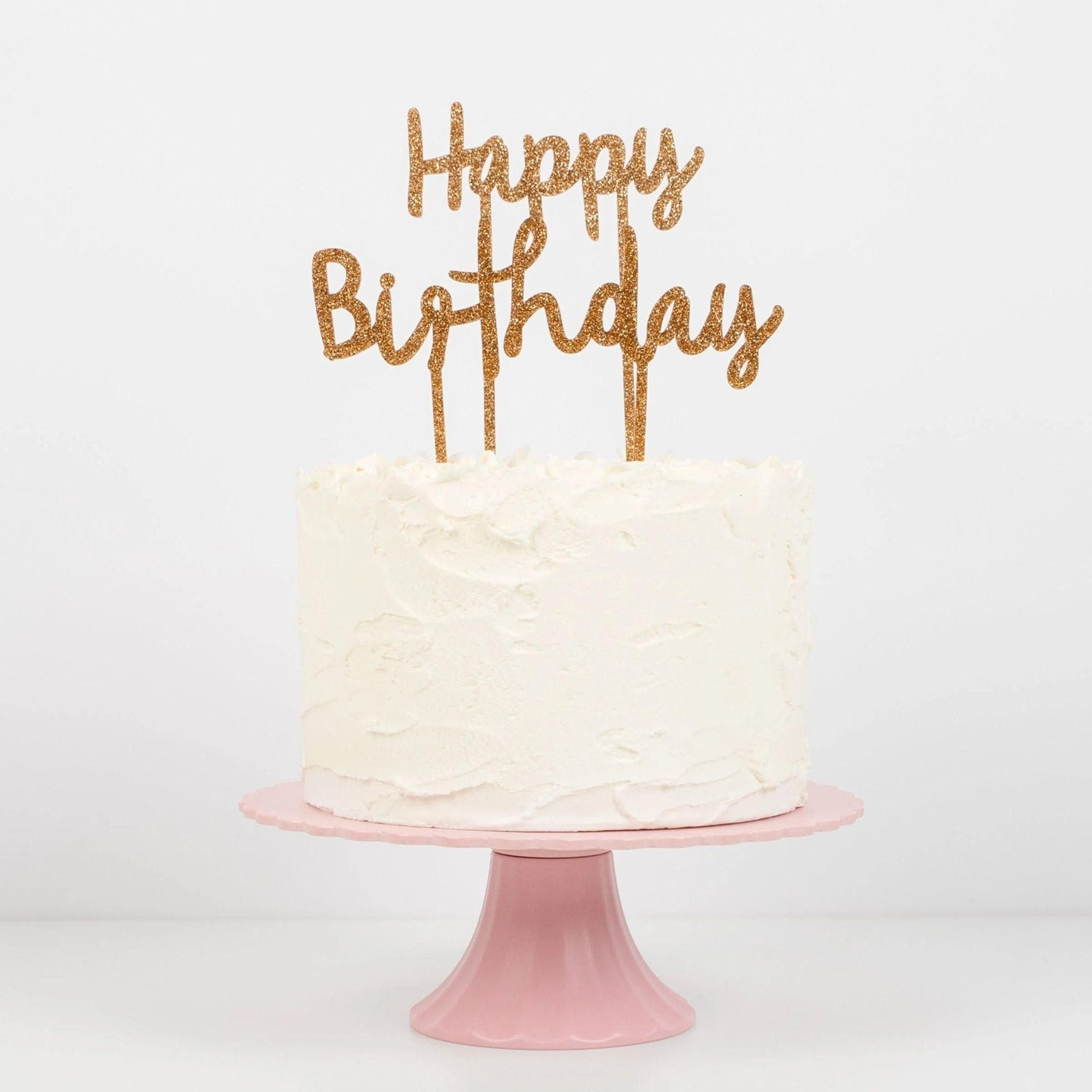 Meri Meri Happy Birthday Acrylic Cake Topper
