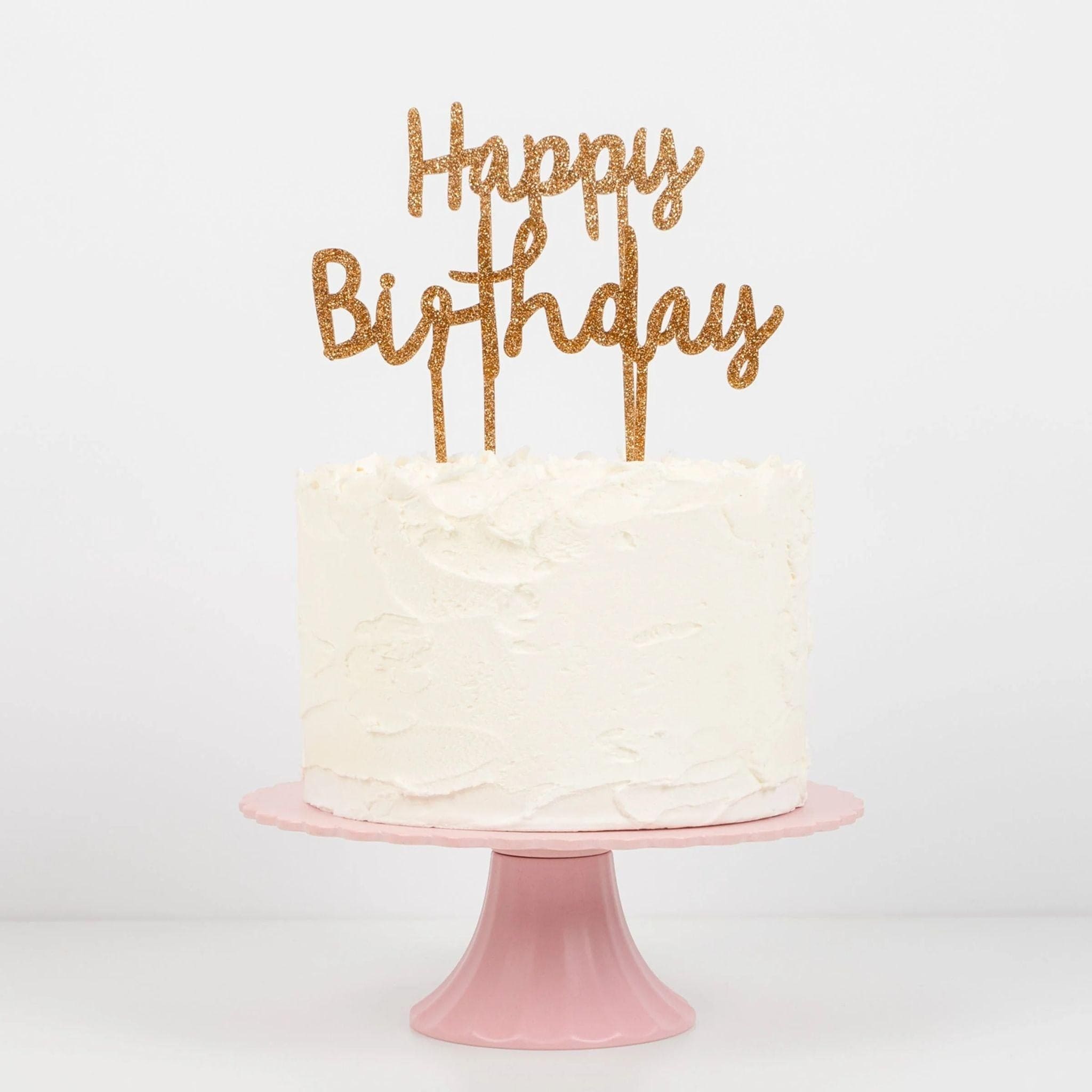 Meri Meri Happy Birthday Acrylic Cake Topper