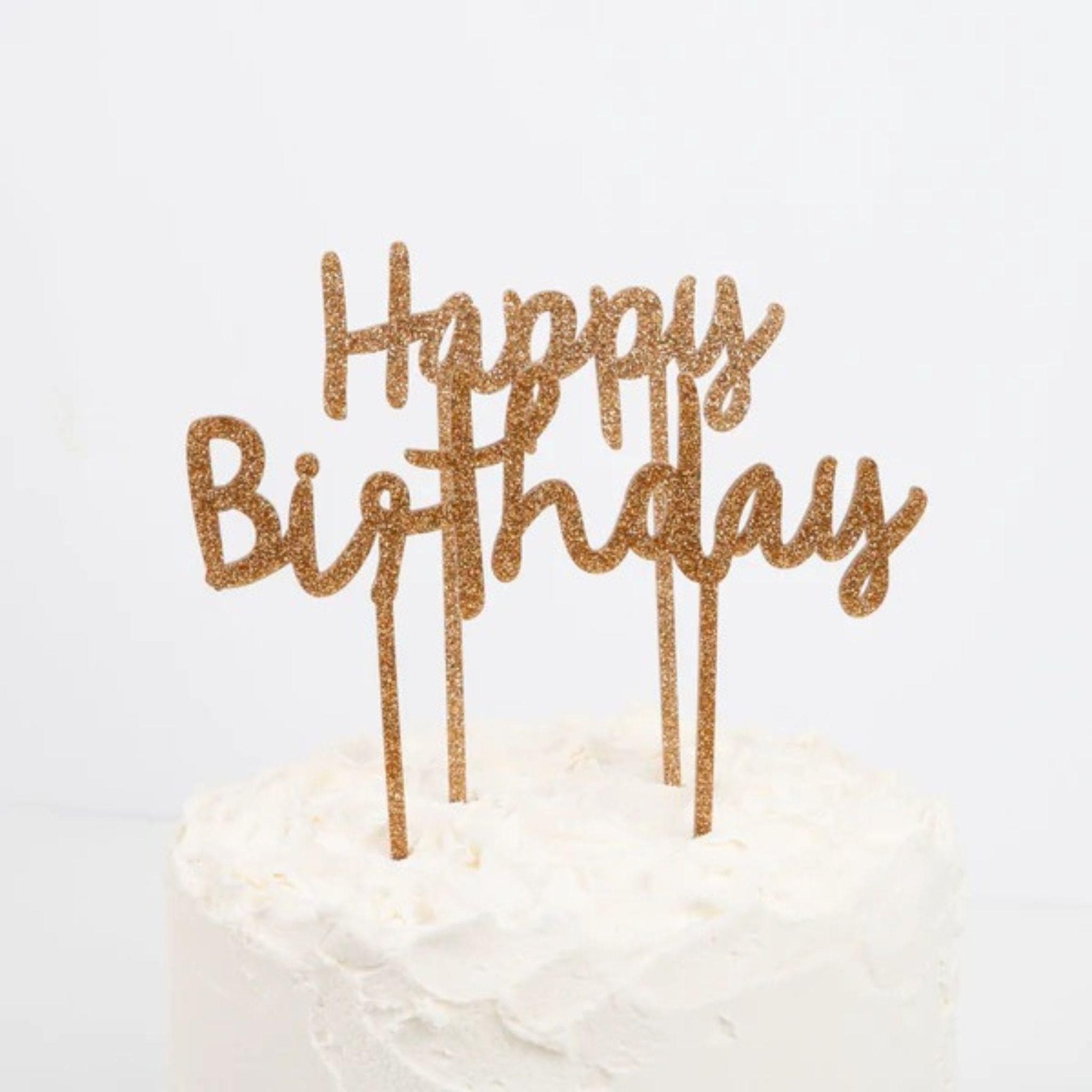 Meri Meri Happy Birthday Acrylic Cake Topper