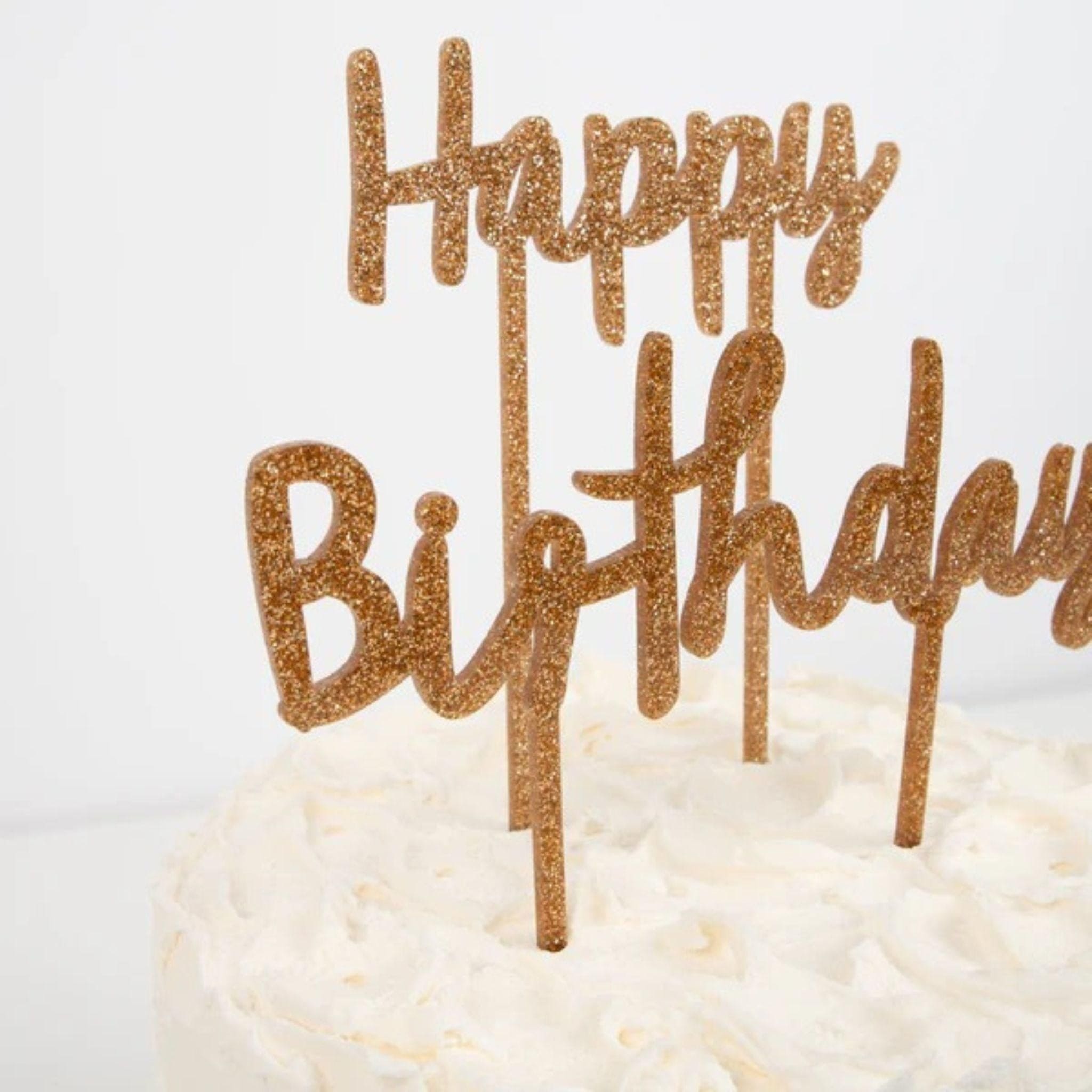 Meri Meri Happy Birthday Acrylic Cake Topper