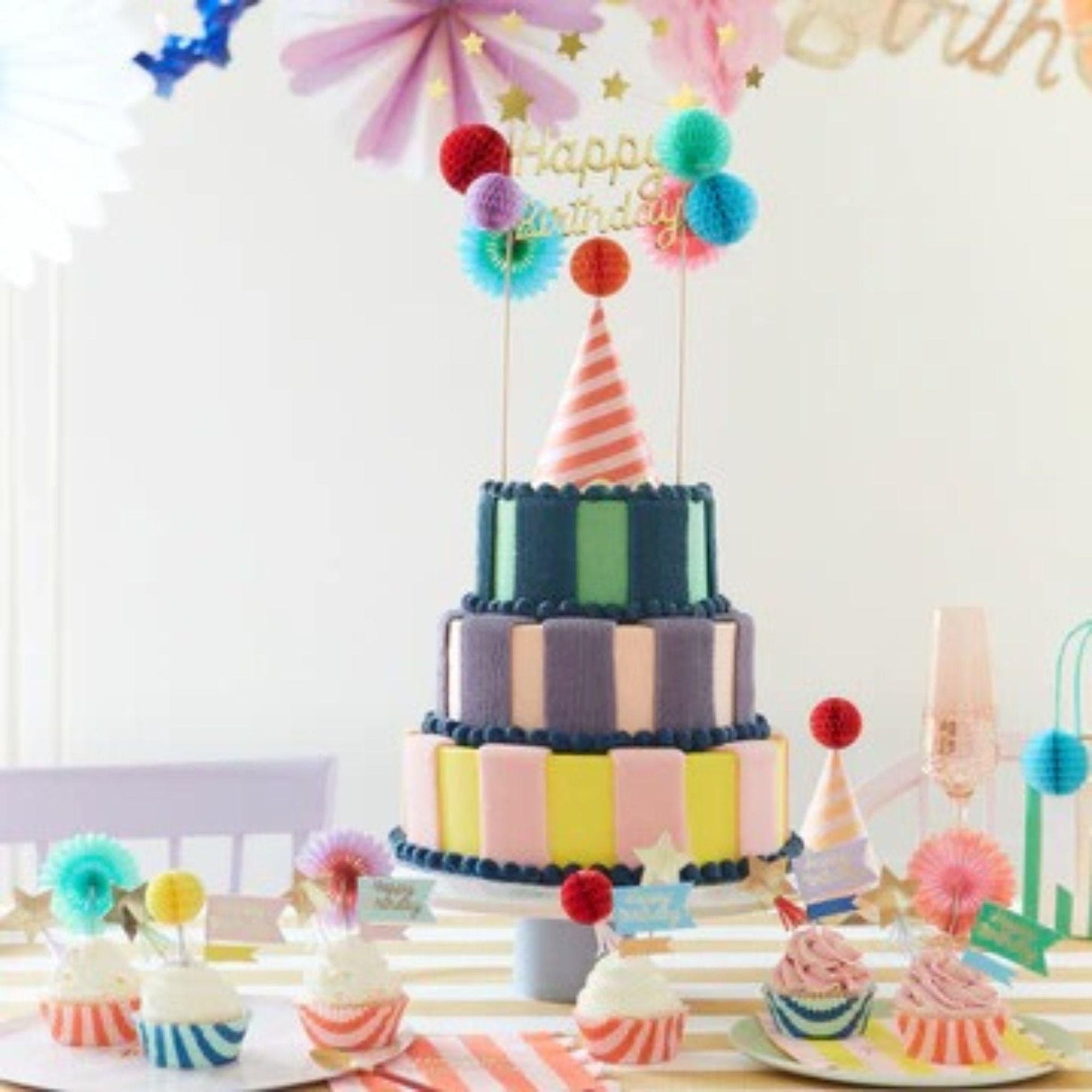 Meri Meri Happy Birthday Acrylic Cake Topper