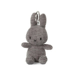 Miffy Eco Corduroy Bag Charm - Grey 10cm