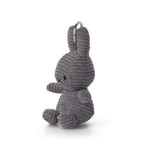 Miffy Eco Corduroy Bag Charm - Grey 10cm
