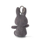 Miffy Eco Corduroy Bag Charm - Grey 10cm