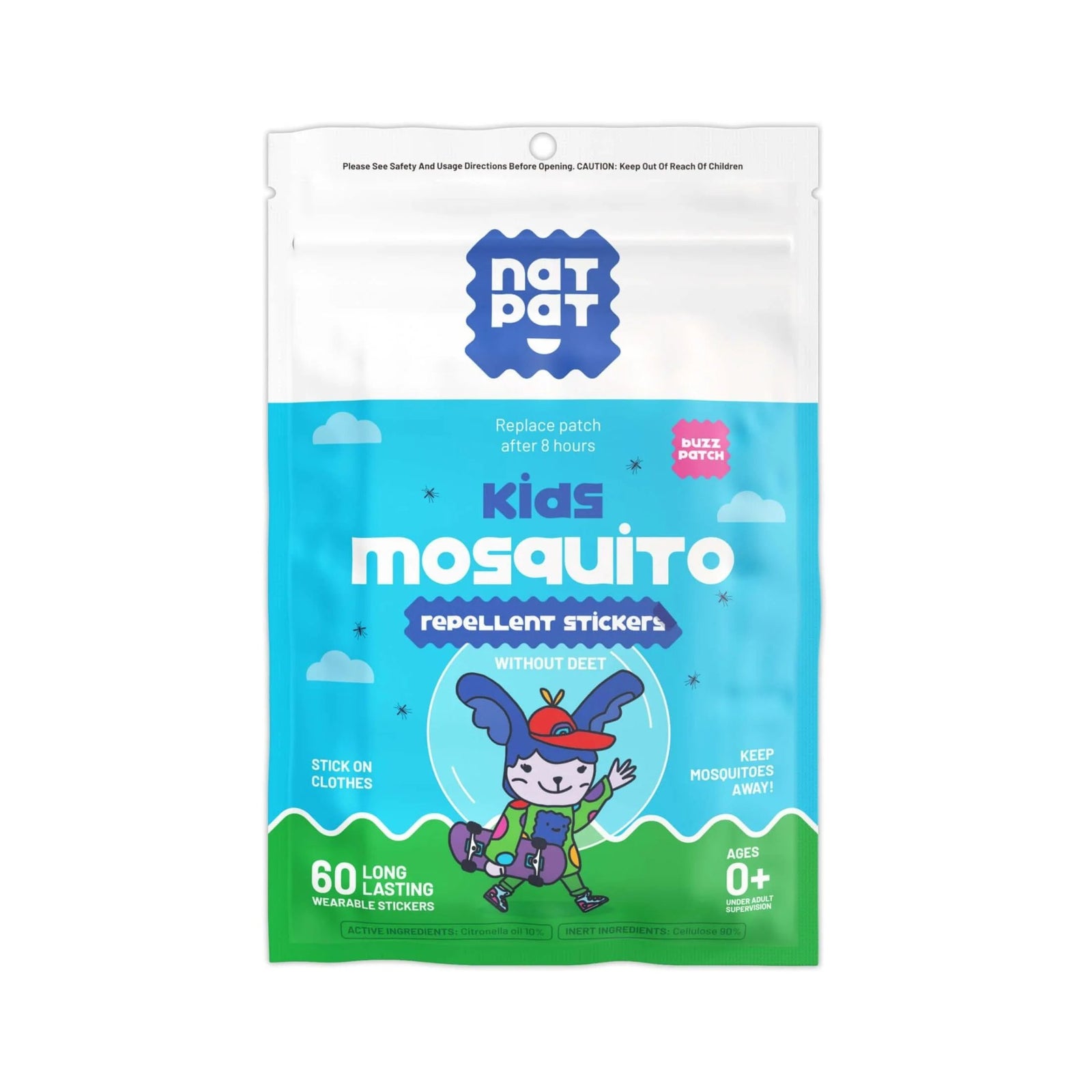 NATPAT Kids Natural Mosquito Repellent Stickers 24 Pack