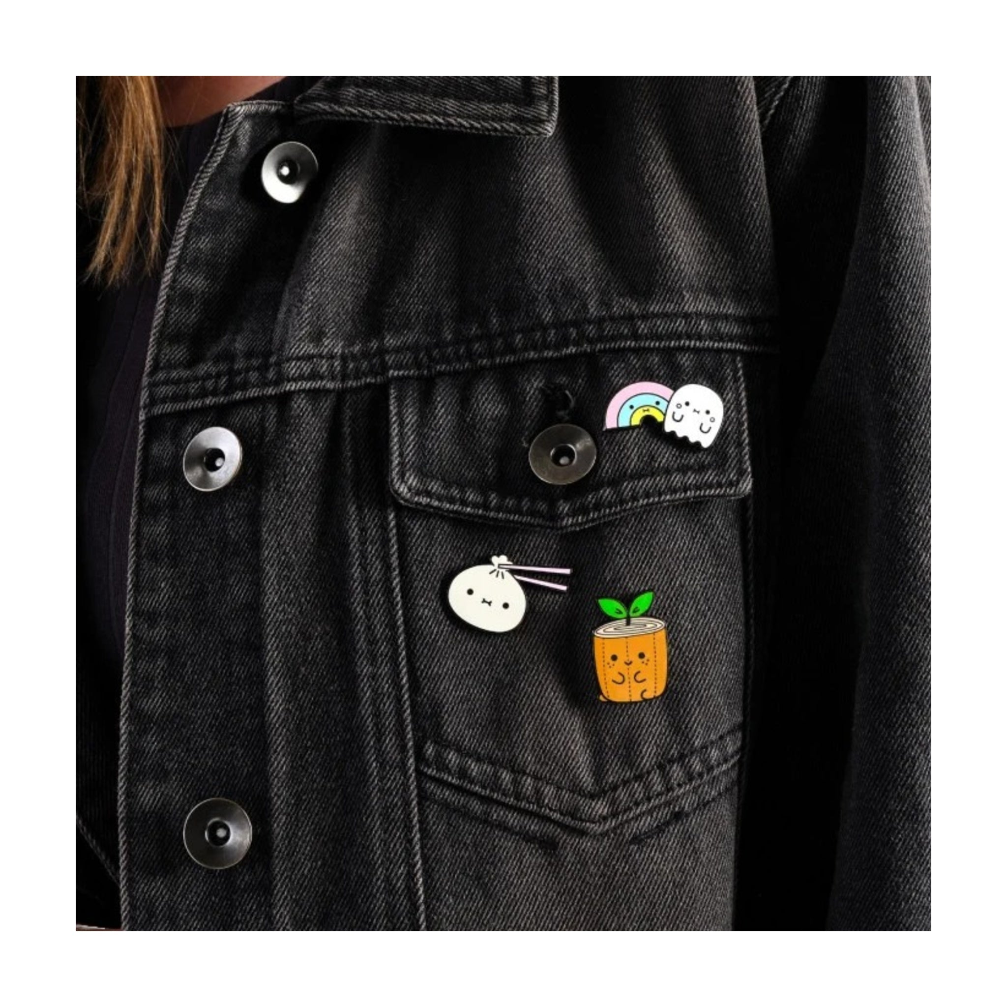 Noodoll Enamel Pin | Hard Enamel Accessory with Secure Rubber Clutch