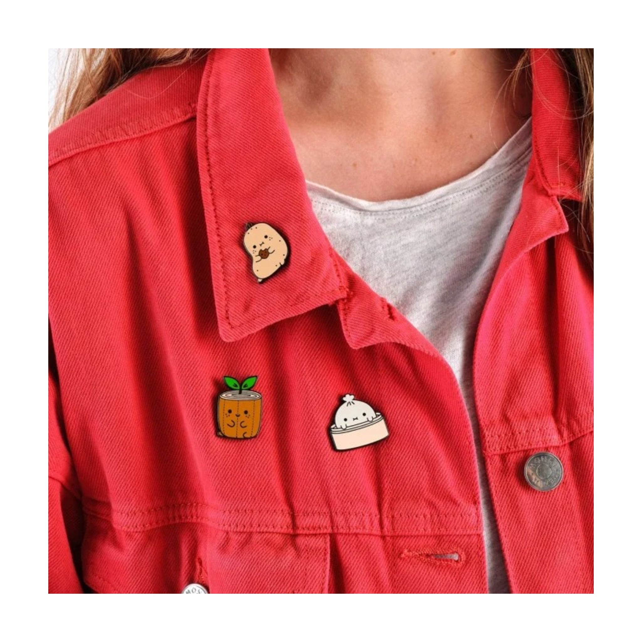 Noodoll Enamel Pin | Hard Enamel Accessory with Secure Rubber Clutch