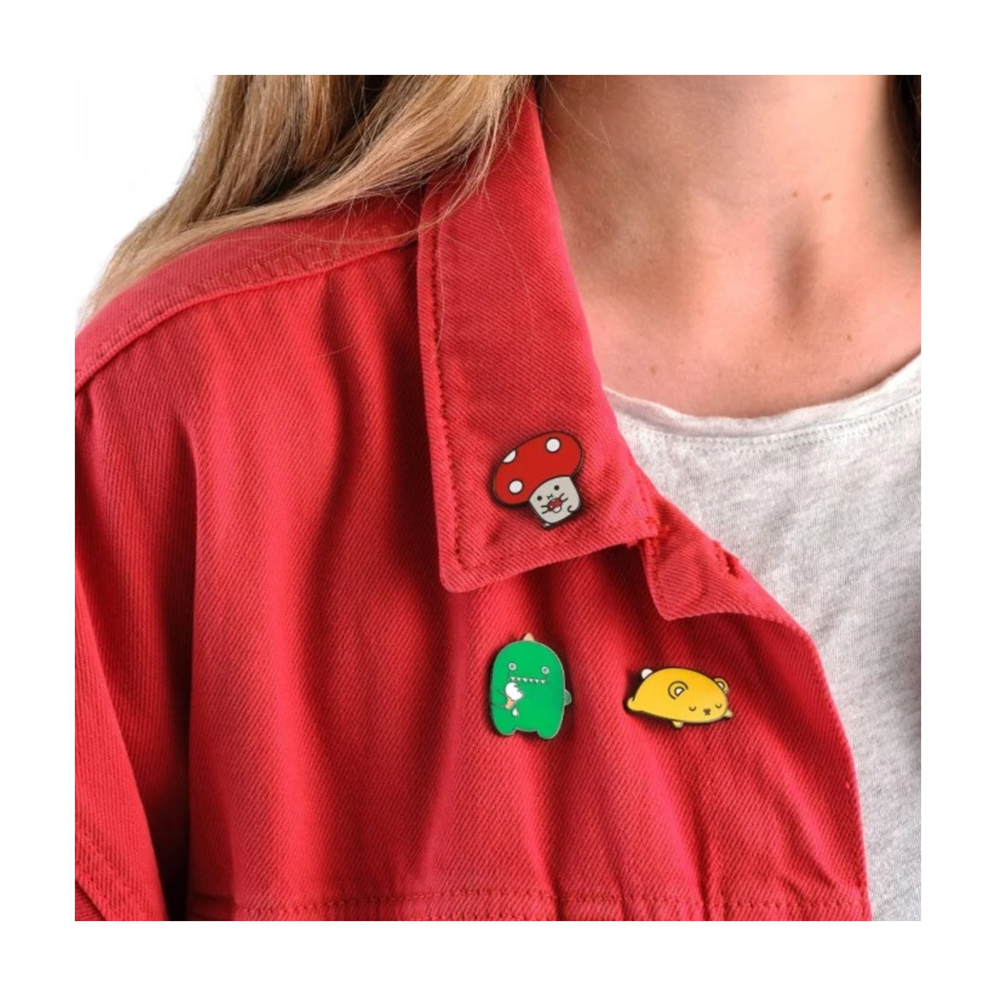 Noodoll Enamel Pin | Hard Enamel Accessory with Secure Rubber Clutch