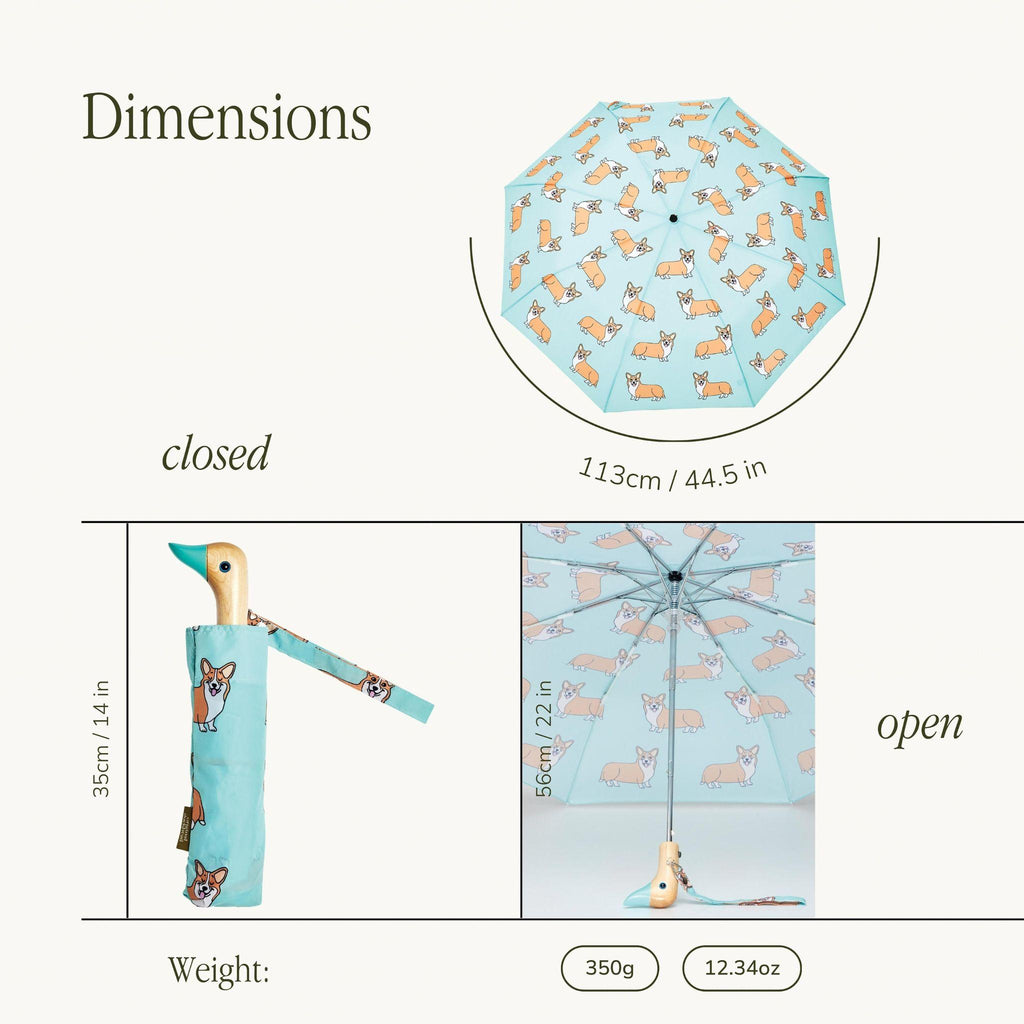 Original Duckhead Quack-tastic Compact Umbrella | Recycled & Wind-Proof