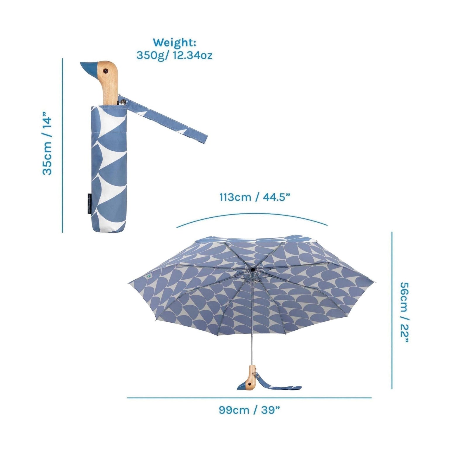 Original Duckhead Denim Moon Compact Duck Umbrella