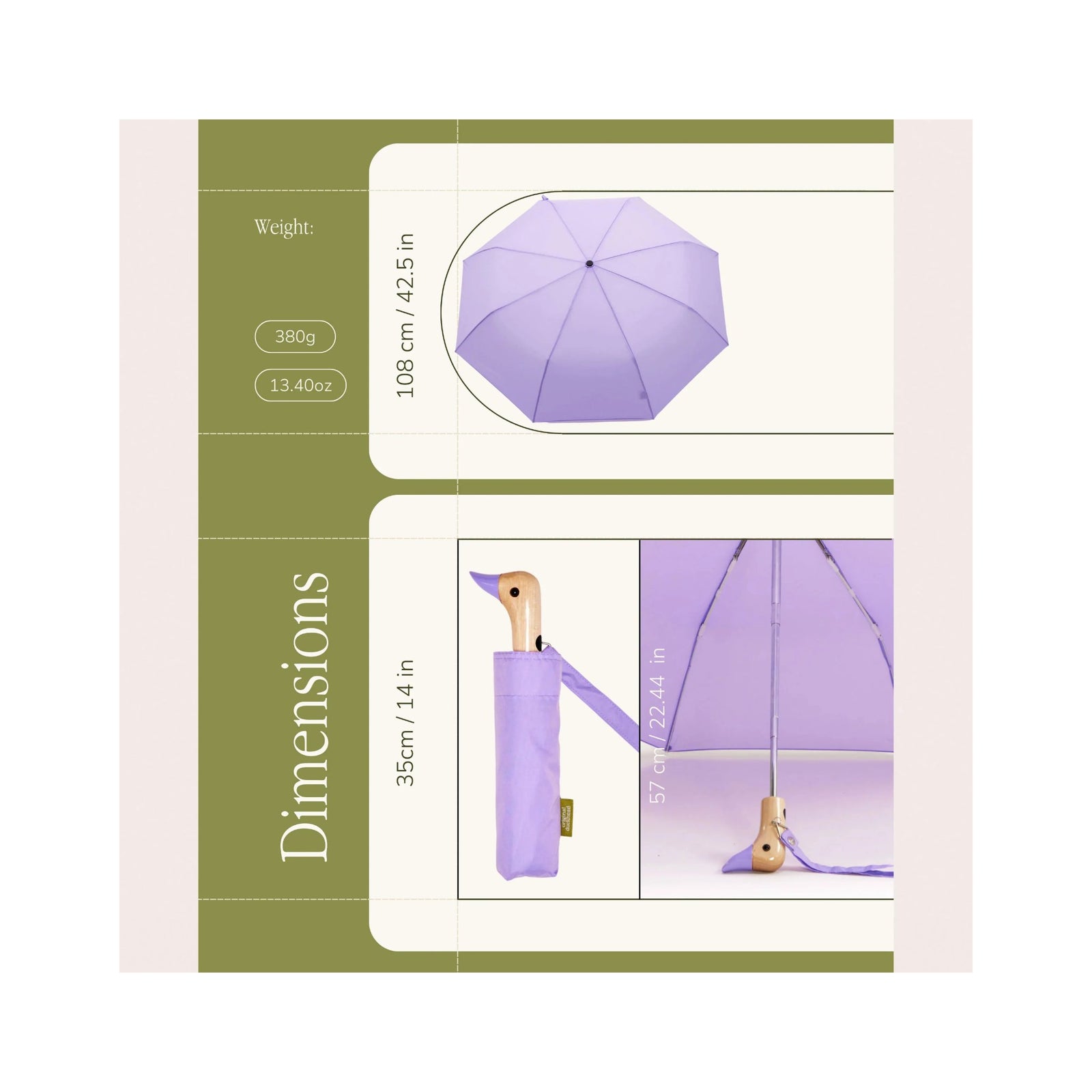 Original Duckhead Macaron Compact Duck Umbrella