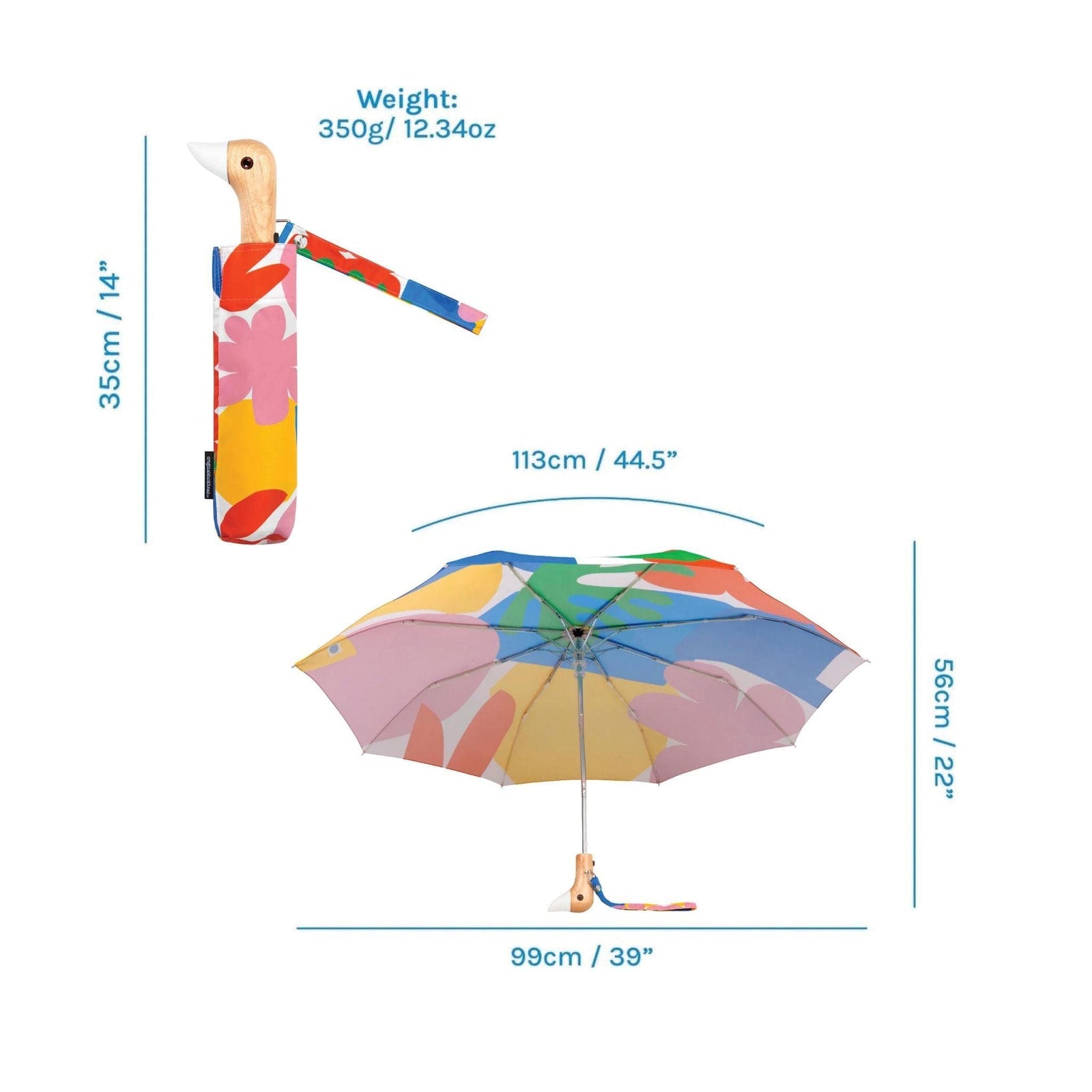 Original Duckhead Matisse Print Compact Duck Umbrella