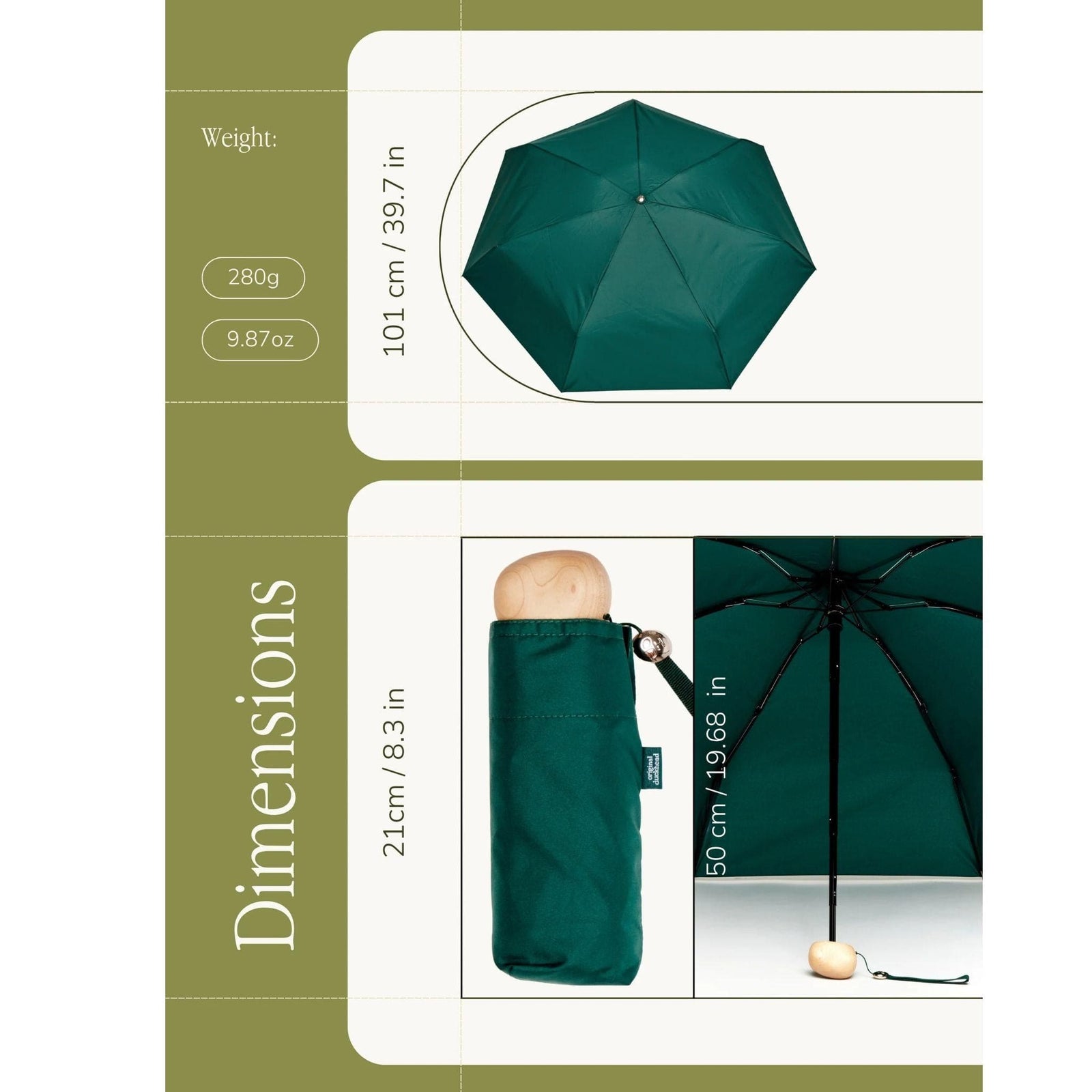 Original Duckhead Forest Ultra Compact Mini Umbrella