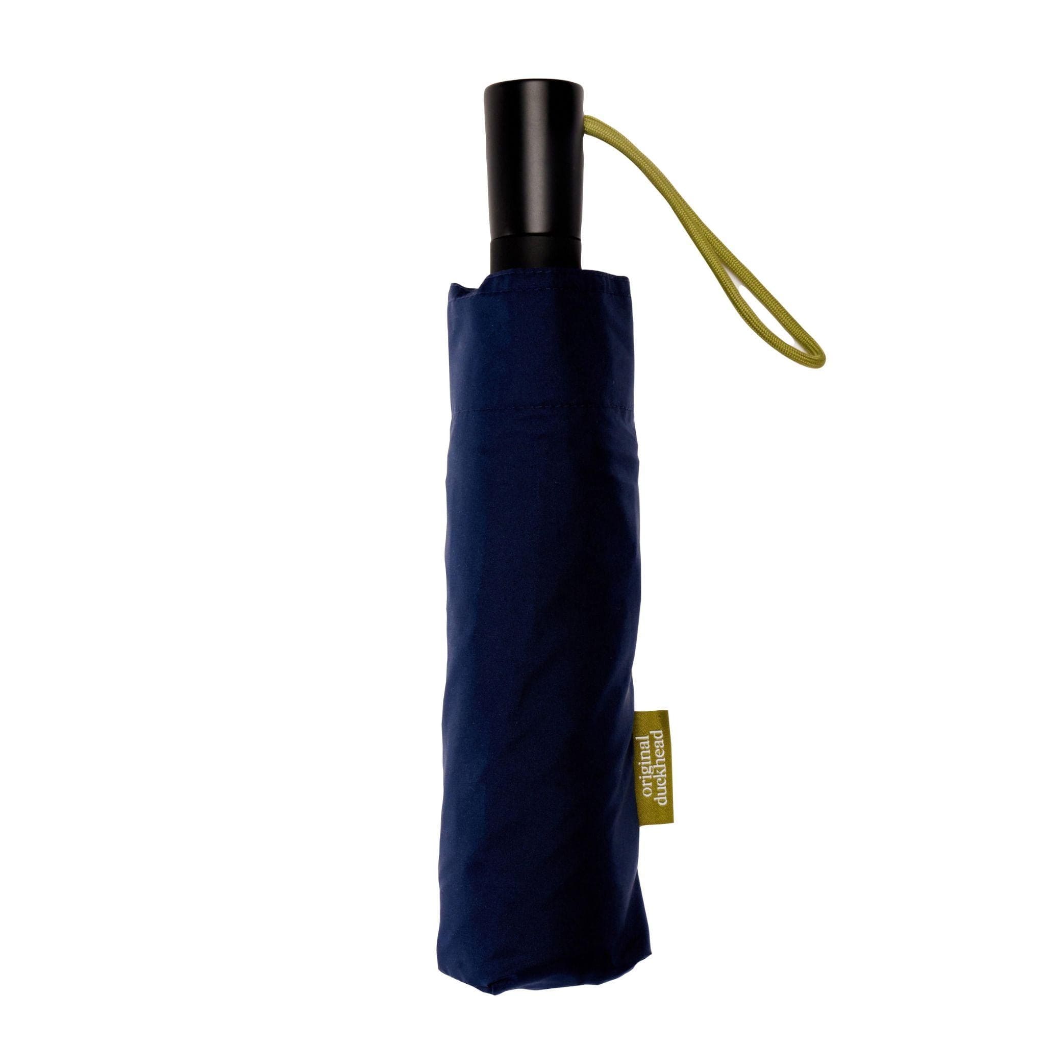 Original Duckhead Navy Daily Compact Umbrella with Automatic Open-Close Function