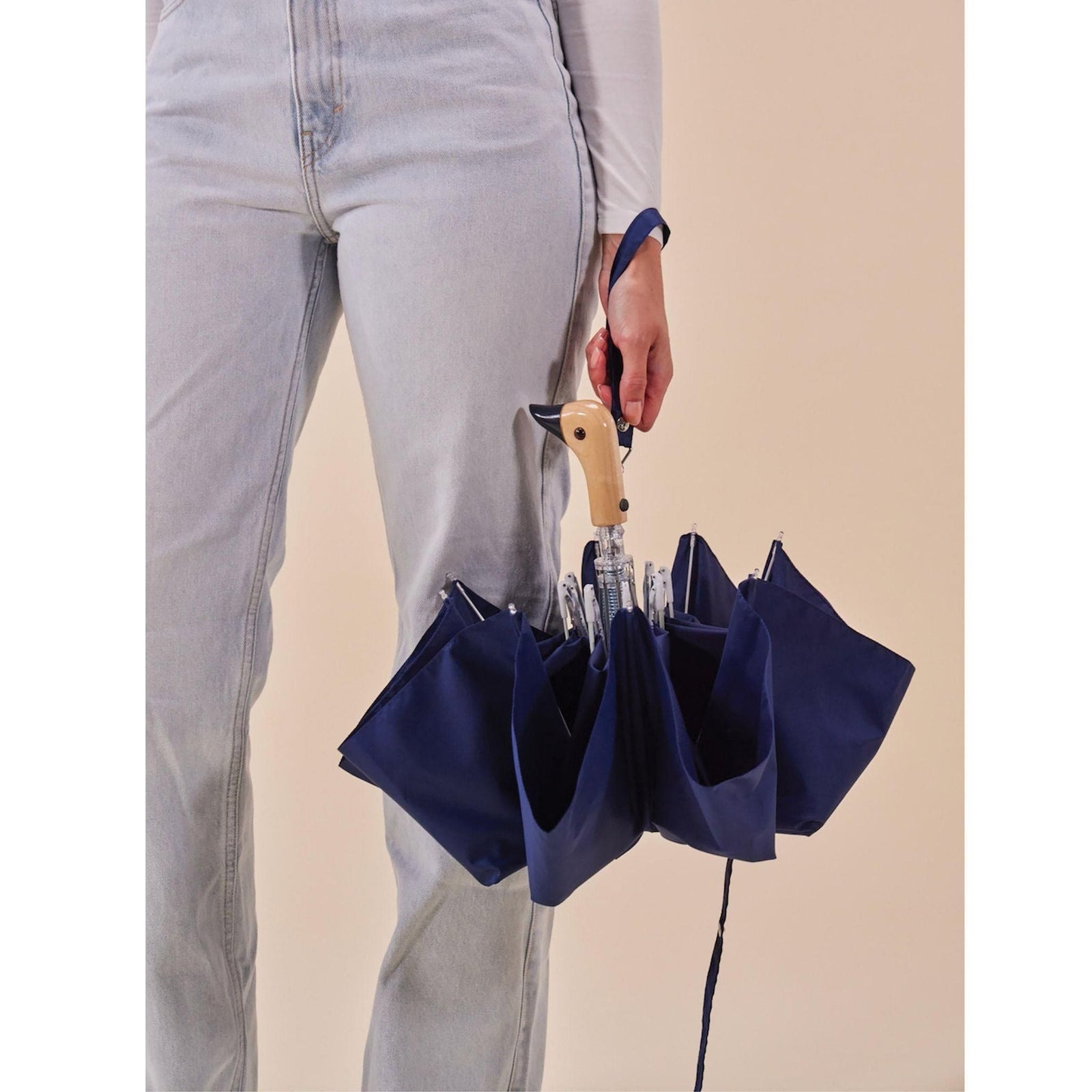 Original Duckhead Navy Compact Duck Umbrella