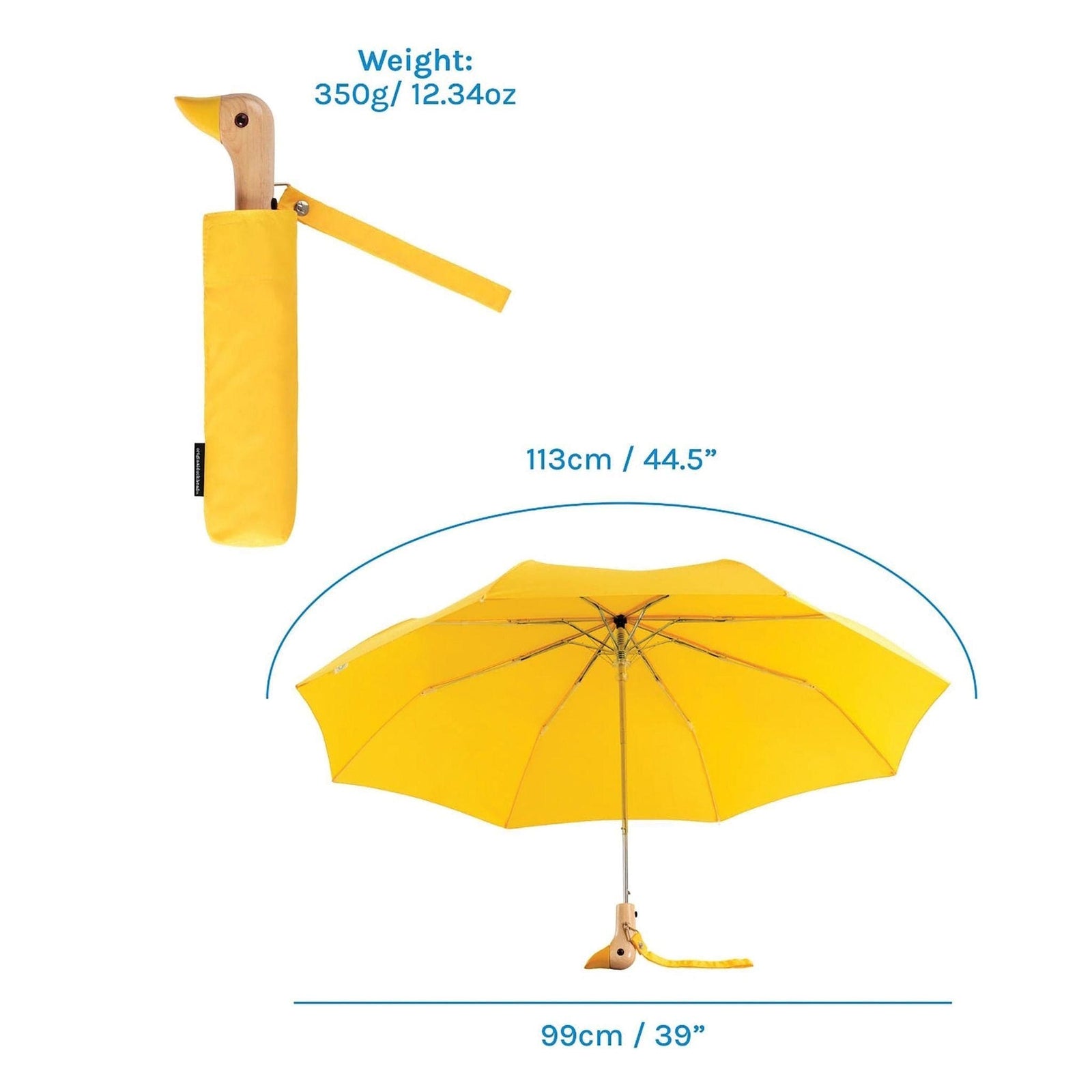 Original Duckhead Yellow Compact Duck Umbrella
