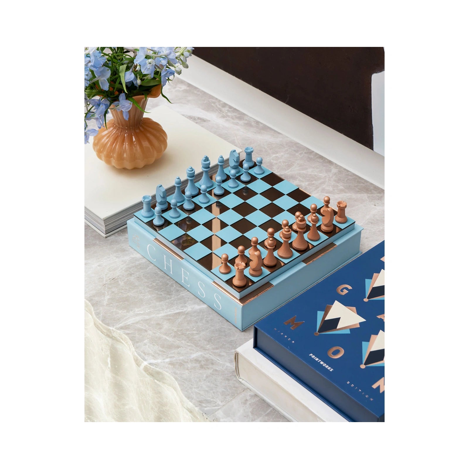 Printworks Chess Mirror Blue Classic Game