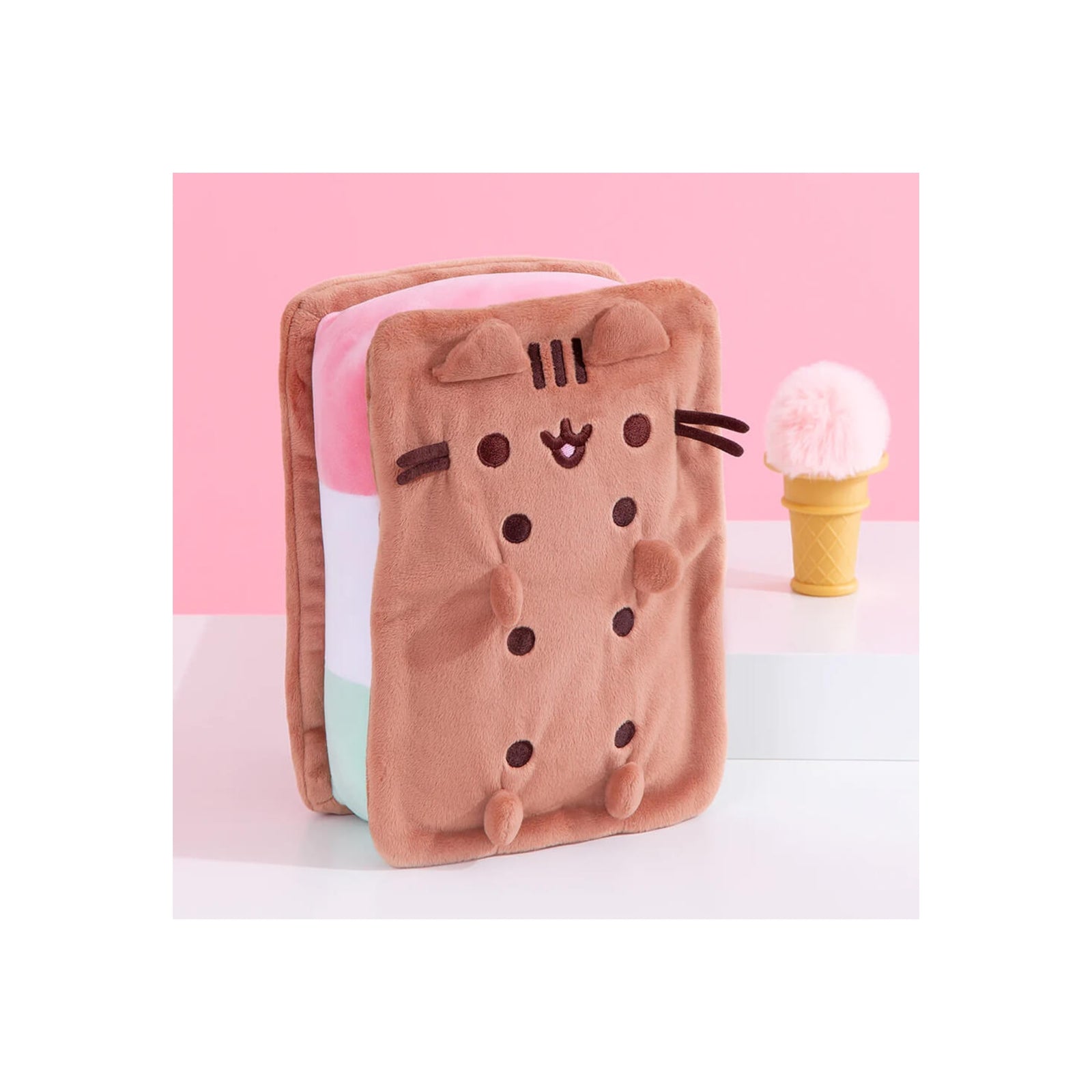 Pusheen Neapolitan Ice Cream Sandwich Plush | A Creamy, Dreamy Squeeze