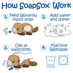 SoapSox Woodrow the Beaver Bath Toy Sponge