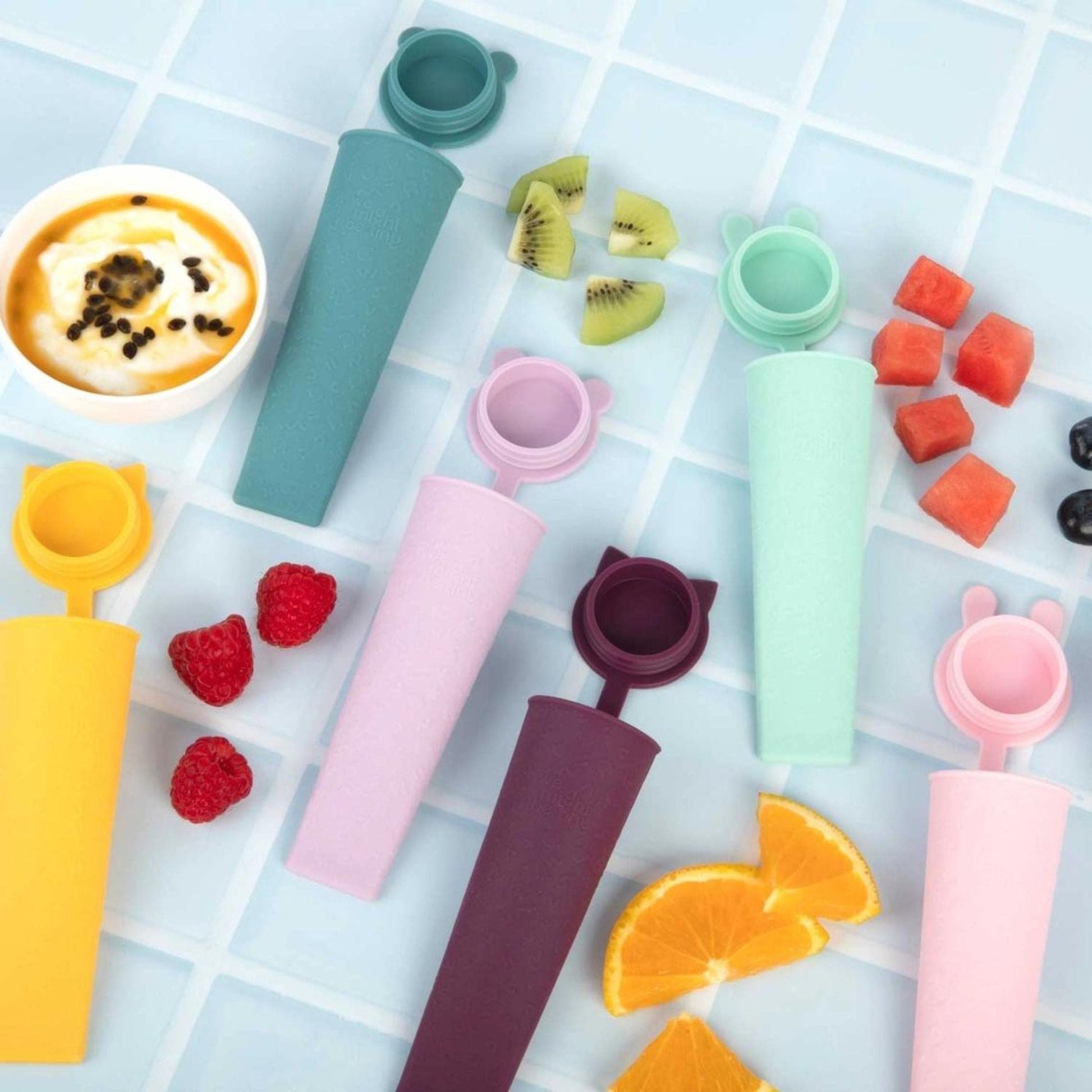 We Might Be Tiny Tubies Silicone Push-Up Ice Block Moulds - Pastel Set of 6
